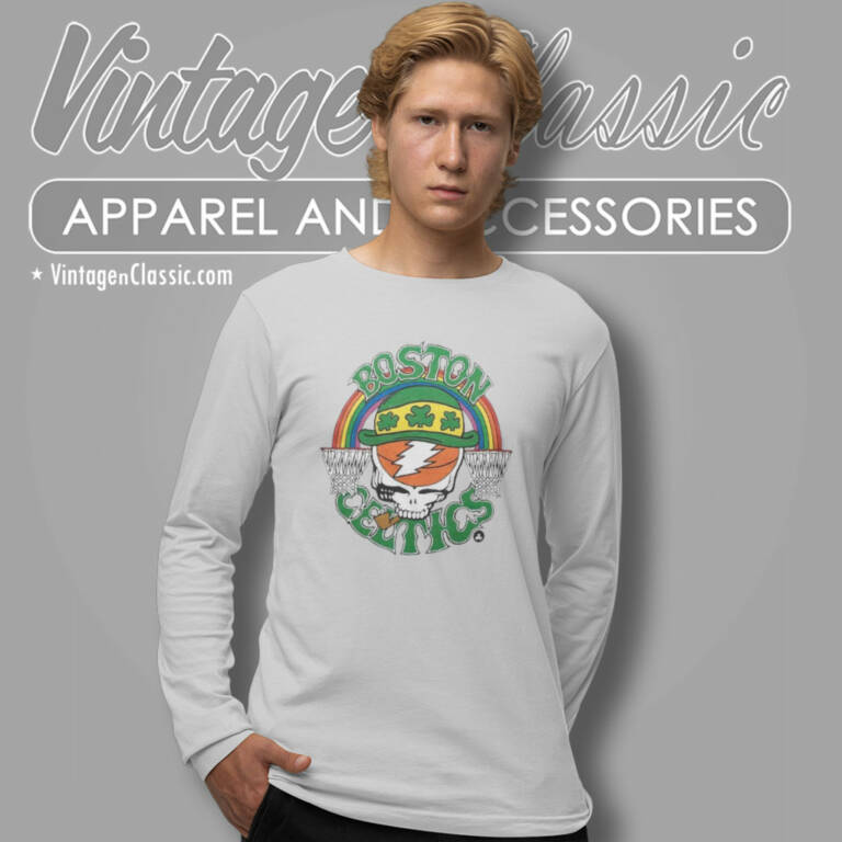Grateful Dead Boston Celtics Skull Nba Long Sleeve Tee Grateful Dead Boston Celtics Skull Nba Long Sleeve Tee