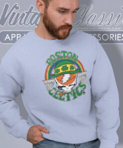 Grateful Dead Boston Celtics Skull Nba Sweatshirt