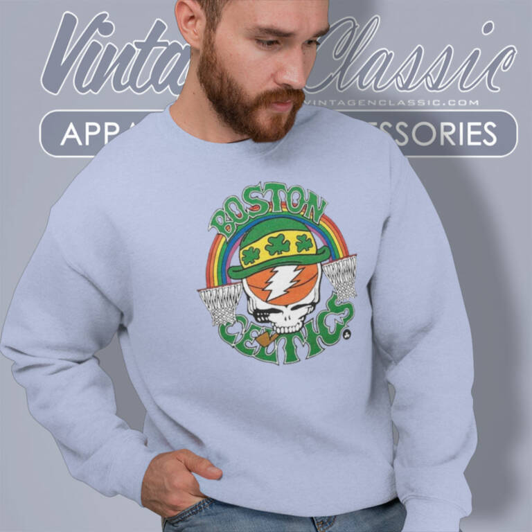 Grateful Dead Boston Celtics Skull Nba Sweatshirt Grateful Dead Boston Celtics Skull Nba Sweatshirt