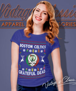 Grateful Dead Boston Celtics Ugly Christmas Women T Shirt