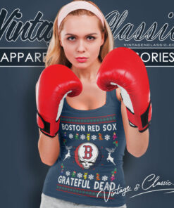 Grateful Dead Boston Red Sox Ugly Christmas Tank Top Racerback