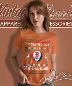 Grateful Dead Boston Red Sox Ugly Christmas Women T Shirt
