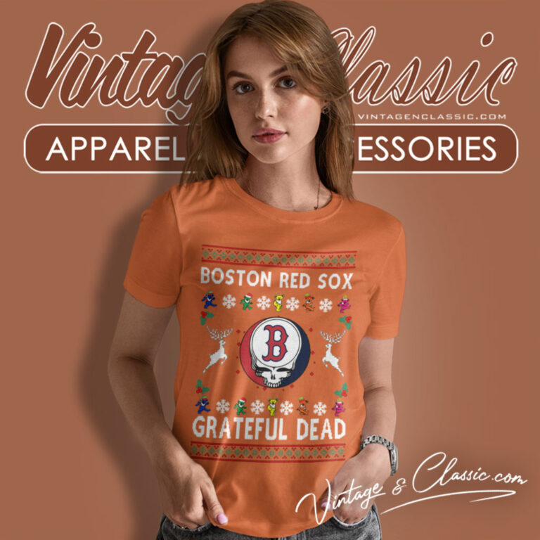 Grateful Dead Boston Red Sox Ugly Christmas Women T Shirt Grateful Dead Boston Red Sox Ugly Christmas Women T Shirt