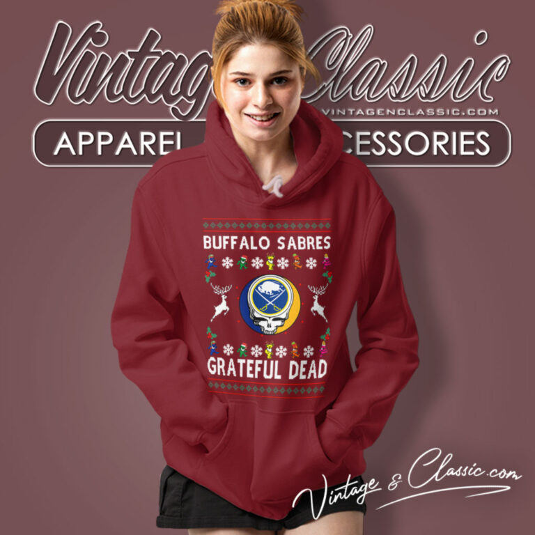 Grateful Dead Buffalo Sabres Ugly Christmas Hoodie Grateful Dead Buffalo Sabres Ugly Christmas Hoodie