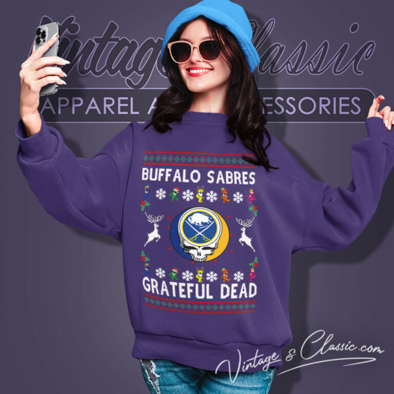 Grateful Dead Buffalo Sabres Ugly Christmas Sweatshirt Grateful Dead Buffalo Sabres Ugly Christmas Sweatshirt