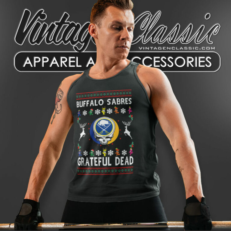 Grateful Dead Buffalo Sabres Ugly Christmas Tank Top Racerback Grateful Dead Buffalo Sabres Ugly Christmas Tank Top Racerback