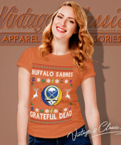 Grateful Dead Buffalo Sabres Ugly Christmas Women T Shirt