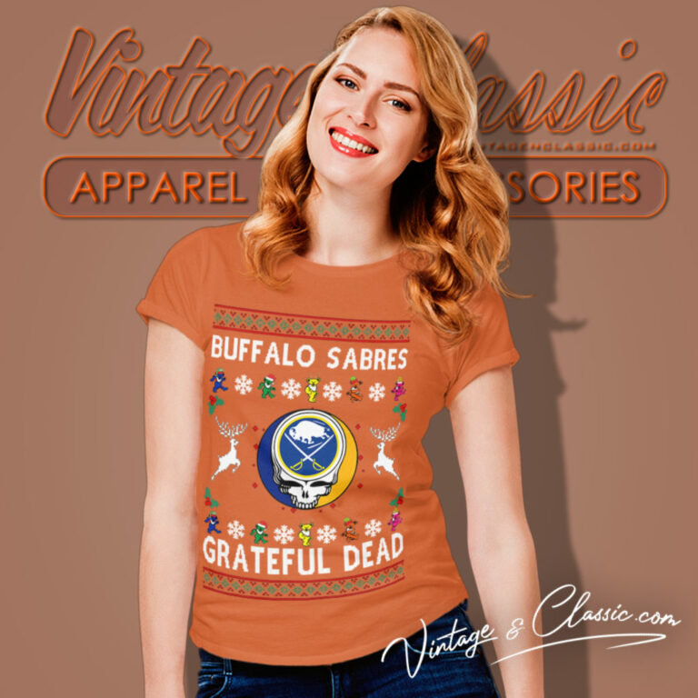 Grateful Dead Buffalo Sabres Ugly Christmas Women T Shirt Grateful Dead Buffalo Sabres Ugly Christmas Women T Shirt