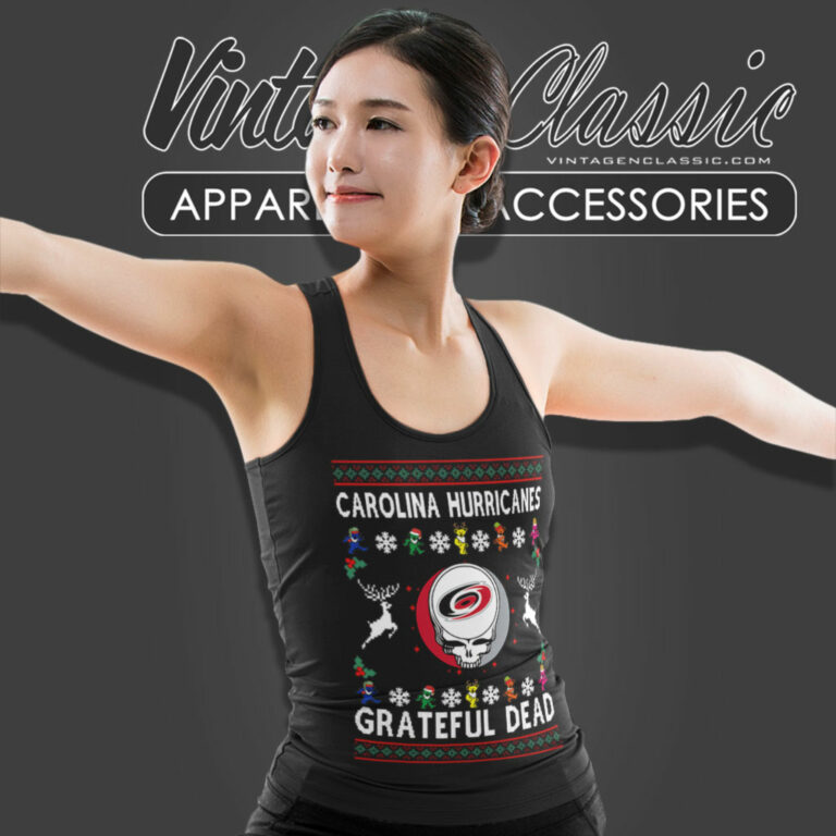 Grateful Dead Carolina Hurricanes Ugly Christmas Tank Top Racerback Grateful Dead Carolina Hurricanes Ugly Christmas Tank Top Racerback