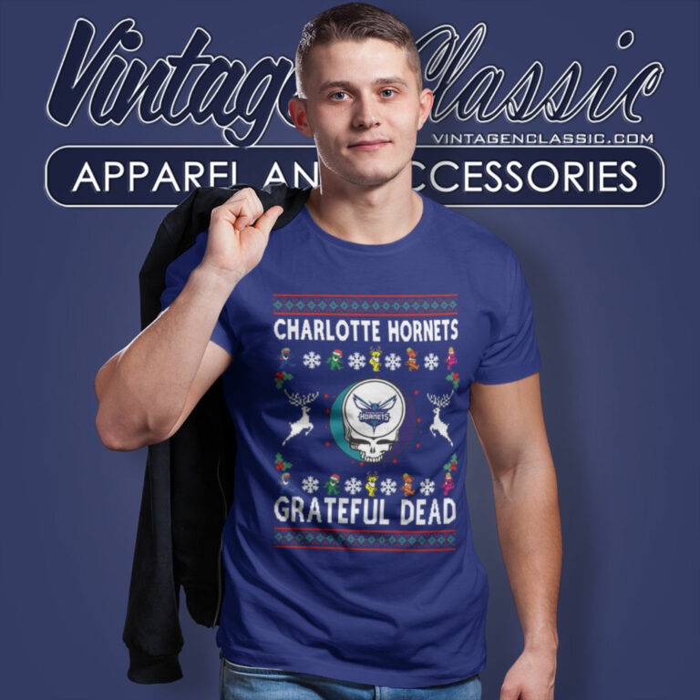 Grateful Dead Charlotte Hornets Ugly Christmas T Shirt Grateful Dead Charlotte Hornets Ugly Christmas T Shirt