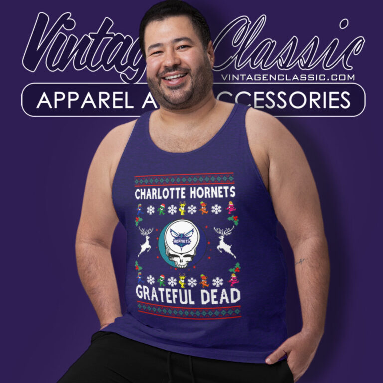 Grateful Dead Charlotte Hornets Ugly Christmas Tank Top Racerback Grateful Dead Charlotte Hornets Ugly Christmas Tank Top Racerback