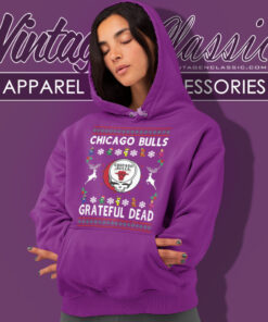 Grateful Dead Chicago Bulls Ugly Christmas Hoodie