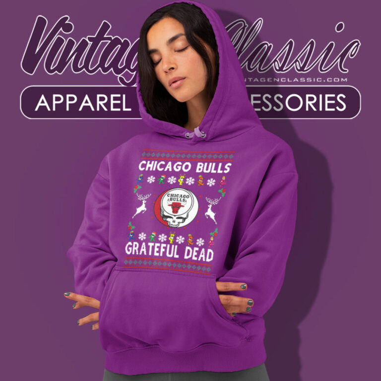 Grateful Dead Chicago Bulls Ugly Christmas Hoodie Grateful Dead Chicago Bulls Ugly Christmas Hoodie