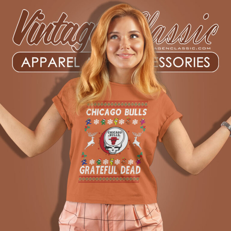 Grateful Dead Chicago Bulls Ugly Christmas Women T Shirt Grateful Dead Chicago Bulls Ugly Christmas Women T Shirt
