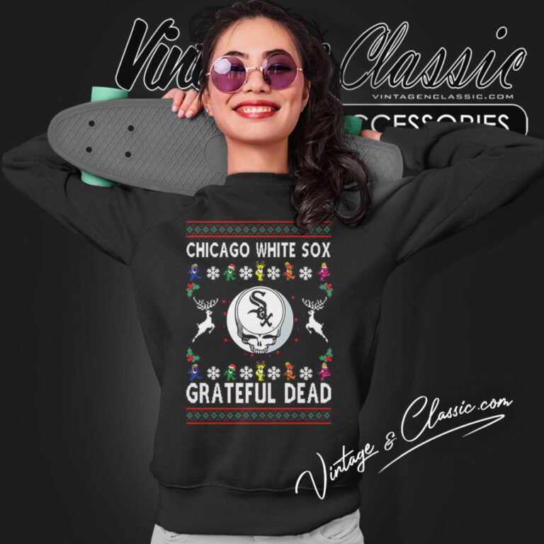 Grateful Dead Chicago White Sox Ugly Christmas Sweatshirt Grateful Dead Chicago White Sox Ugly Christmas Sweatshirt