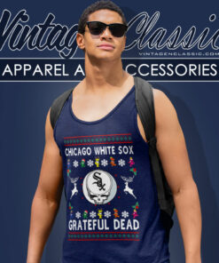 Grateful Dead Chicago White Sox Ugly Christmas Tank Top Racerback