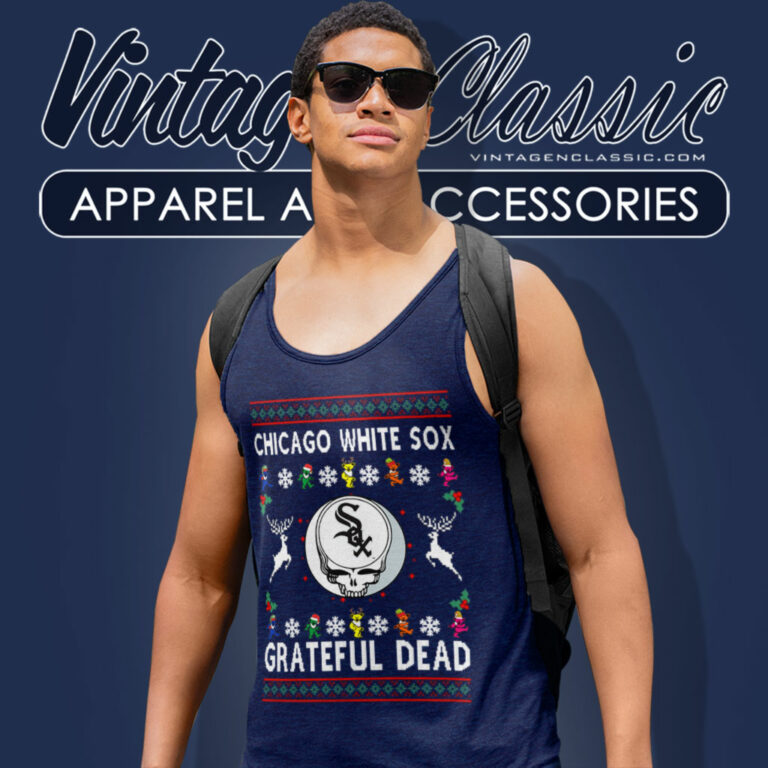 Grateful Dead Chicago White Sox Ugly Christmas Tank Top Racerback Grateful Dead Chicago White Sox Ugly Christmas Tank Top Racerback