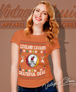 Grateful Dead Cleveland Cavaliers Ugly Christmas Women T Shirt