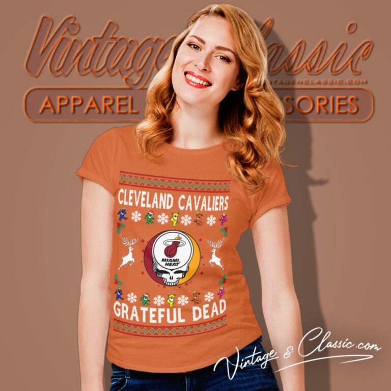 Grateful Dead Cleveland Cavaliers Ugly Christmas Women T Shirt Grateful Dead Cleveland Cavaliers Ugly Christmas Women T Shirt