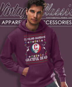 Grateful Dead Cleveland Guardians Ugly Christmas Hoodie