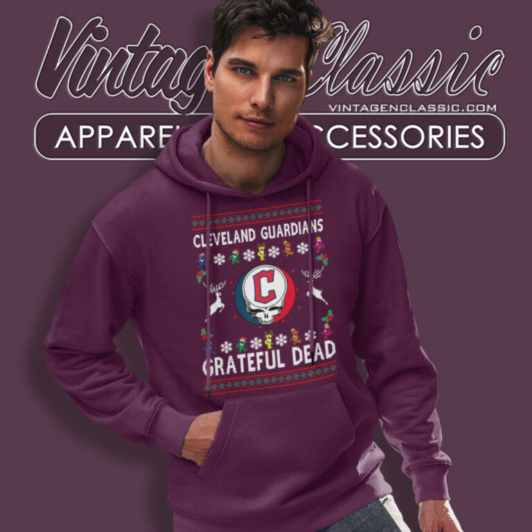Grateful Dead Cleveland Guardians Ugly Christmas Hoodie Grateful Dead Cleveland Guardians Ugly Christmas Hoodie