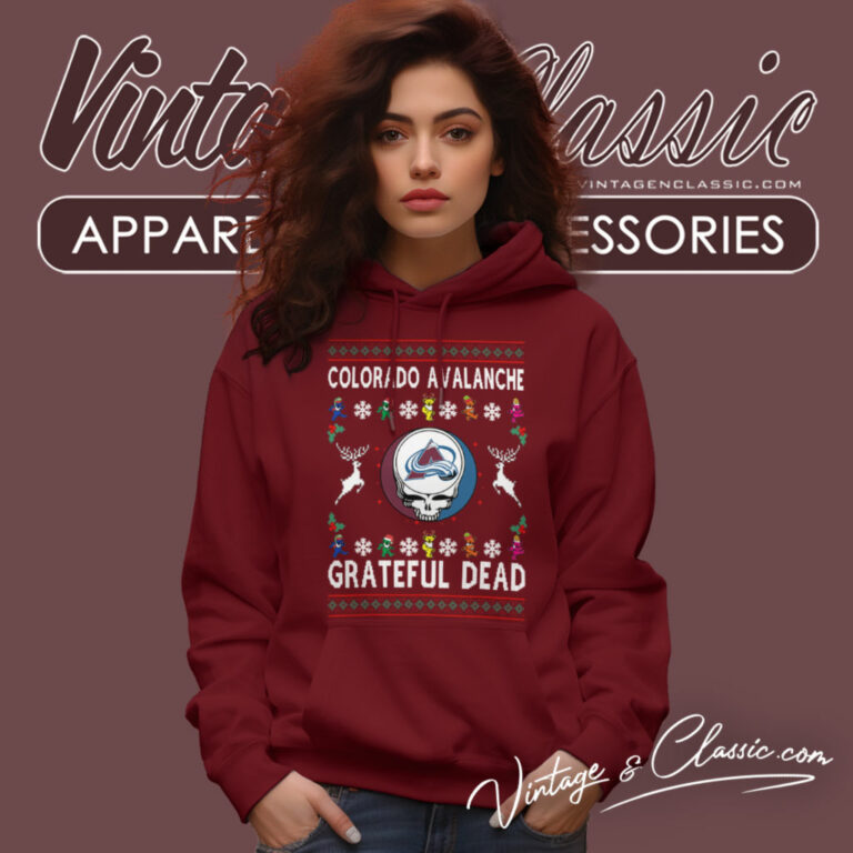 Grateful Dead Colorado Avalanche Ugly Christmas Hoodie Grateful Dead Colorado Avalanche Ugly Christmas Hoodie