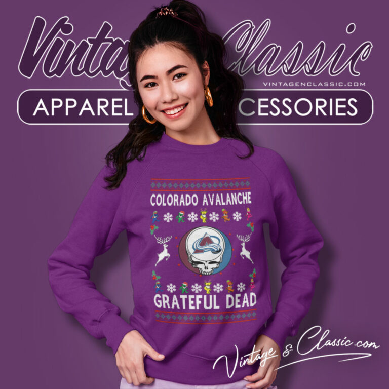 Grateful Dead Colorado Avalanche Ugly Christmas Sweatshirt Grateful Dead Colorado Avalanche Ugly Christmas Sweatshirt