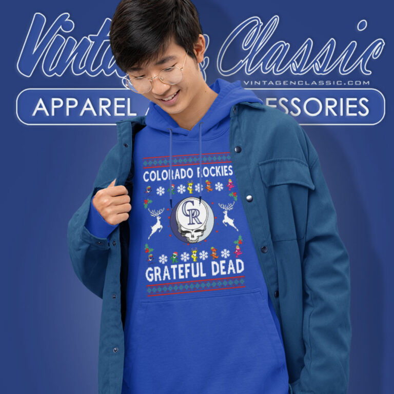 Grateful Dead Colorado Rockies Ugly Christmas Hoodie Grateful Dead Colorado Rockies Ugly Christmas Hoodie