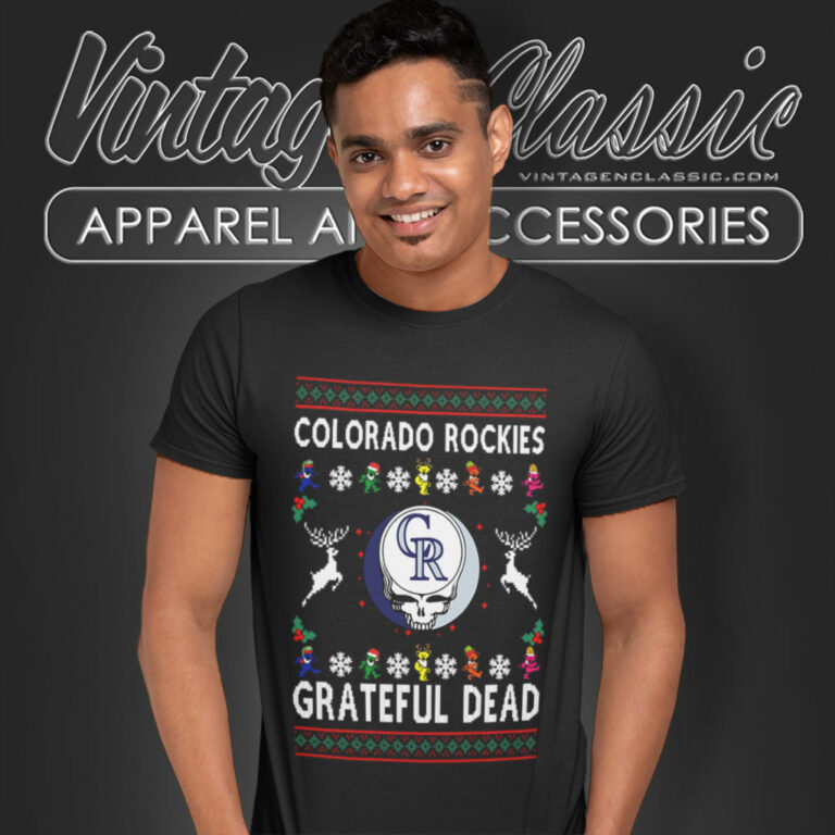 Grateful Dead Colorado Rockies Ugly Christmas T Shirt Grateful Dead Colorado Rockies Ugly Christmas T Shirt