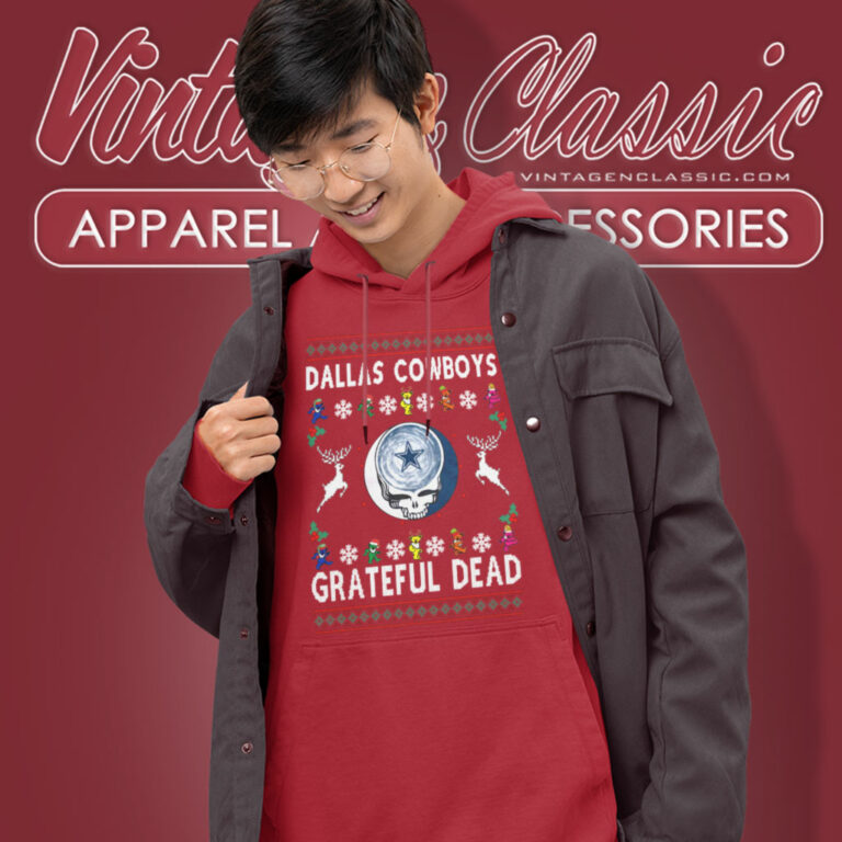 Grateful Dead Dallas Cowboys Ugly Christmas Hoodie Grateful Dead Dallas Cowboys Ugly Christmas Hoodie