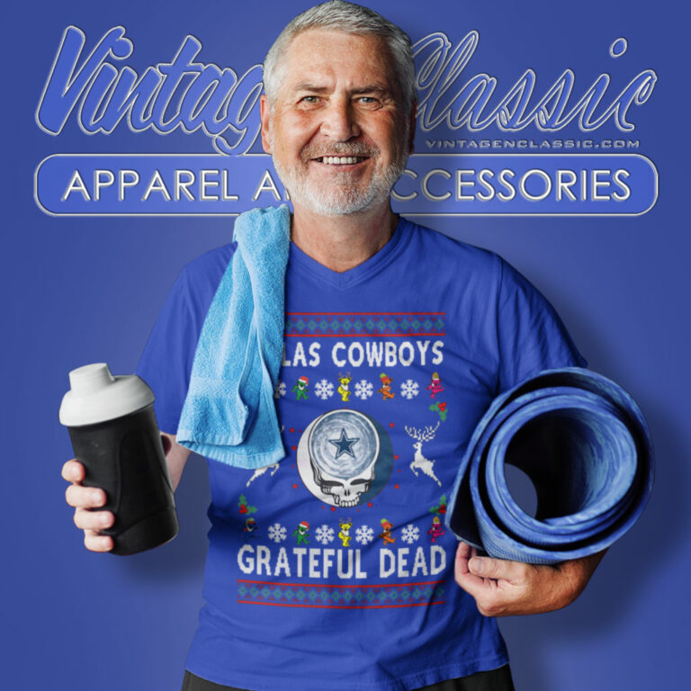 Grateful Dead Dallas Cowboys Ugly Christmas V Neck TShirt Grateful Dead Dallas Cowboys Ugly Christmas V Neck TShirt