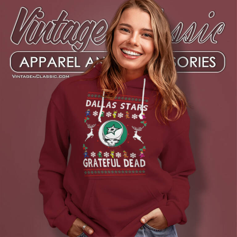 Grateful Dead Dallas Stars Ugly Christmas Hoodie Grateful Dead Dallas Stars Ugly Christmas Hoodie
