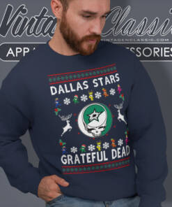 Grateful Dead Dallas Stars Ugly Christmas Sweatshirt