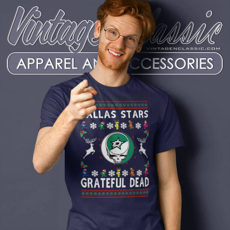 Grateful Dead Dallas Stars Ugly Christmas T Shirt Grateful Dead Dallas Stars Ugly Christmas T Shirt
