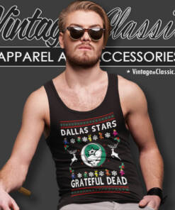 Grateful Dead Dallas Stars Ugly Christmas Tank Top Racerback