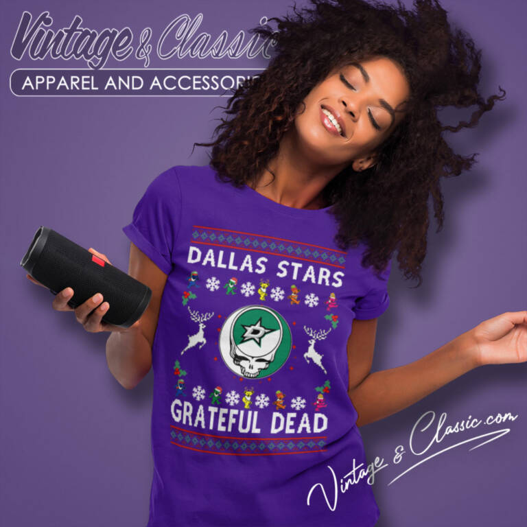 Grateful Dead Dallas Stars Ugly Christmas Women T Shirt Grateful Dead Dallas Stars Ugly Christmas Women T Shirt