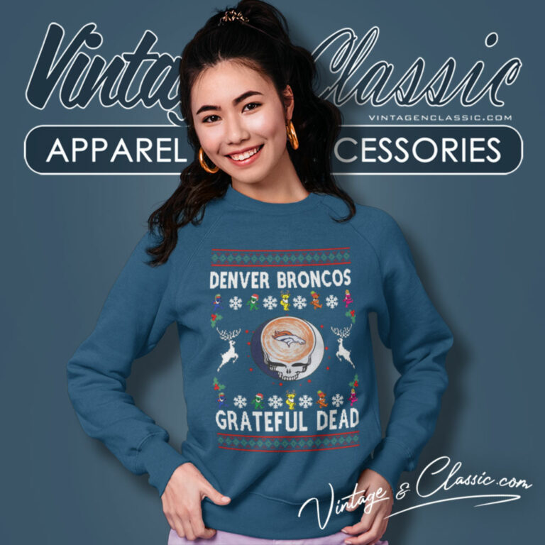 Grateful Dead Denver Broncos Ugly Christmas Sweatshirt Grateful Dead Denver Broncos Ugly Christmas Sweatshirt