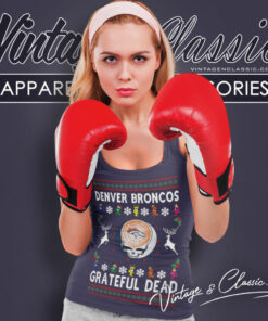 Grateful Dead Denver Broncos Ugly Christmas Tank Top Racerback