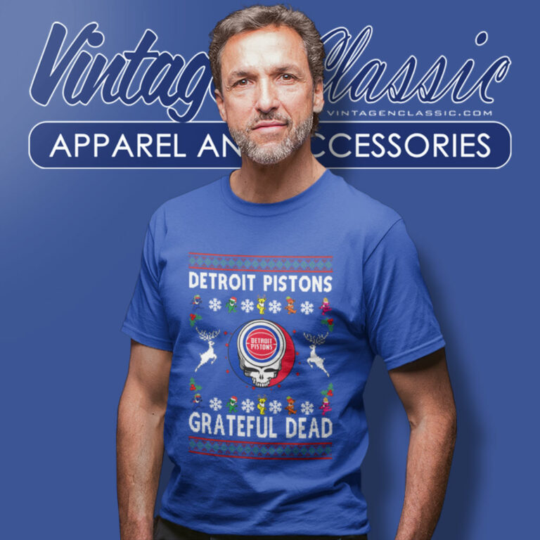 Grateful Dead Detroit Pistons Ugly Christmas T Shirt Grateful Dead Detroit Pistons Ugly Christmas T Shirt