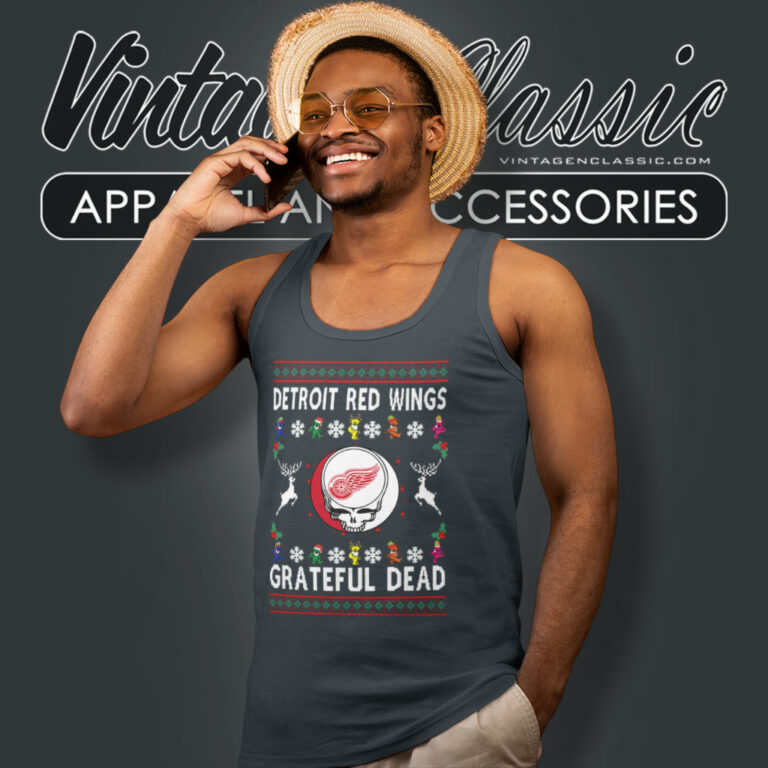 Grateful Dead Detroit Red Wings Ugly Christmas Tank Top Racerback Grateful Dead Detroit Red Wings Ugly Christmas Tank Top Racerback