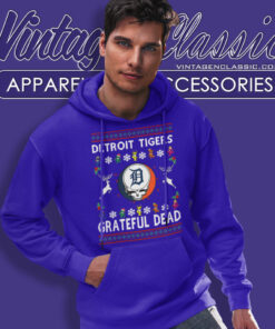 Grateful Dead Detroit Tigers Ugly Christmas Hoodie