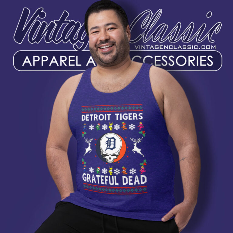 Grateful Dead Detroit Tigers Ugly Christmas Tank Top Racerback Grateful Dead Detroit Tigers Ugly Christmas Tank Top Racerback