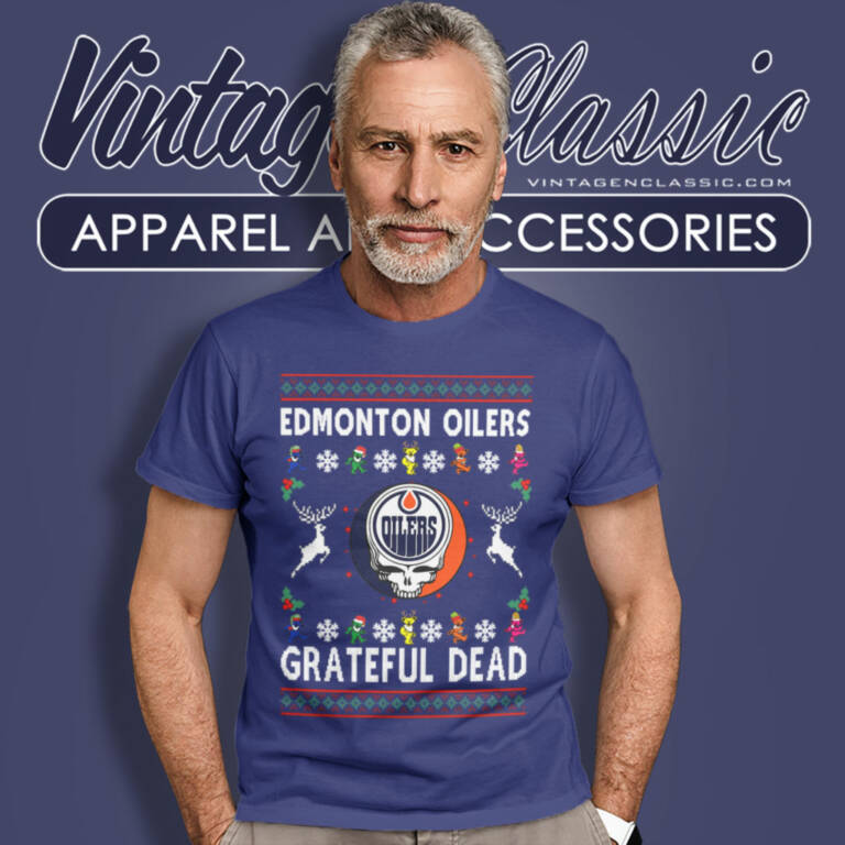 Grateful Dead Edmonton Oilers Ugly Christmas T Shirt Grateful Dead Edmonton Oilers Ugly Christmas T Shirt
