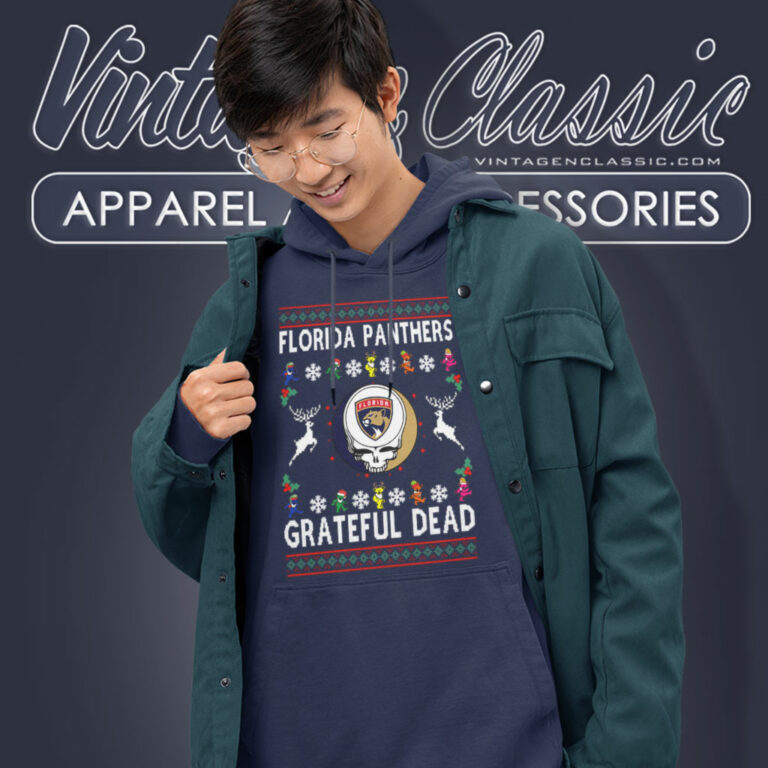 Grateful Dead Florida Panthers Ugly Christmas Hoodie Grateful Dead Florida Panthers Ugly Christmas Hoodie