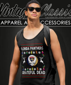 Grateful Dead Florida Panthers Ugly Christmas Tank Top Racerback