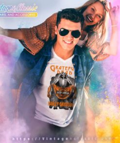 Grateful Dead Harley Davidson Motorcycle V Neck TShirt
