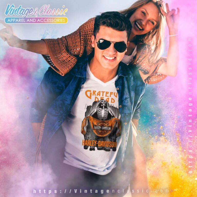 Grateful Dead Harley Davidson Motorcycle V Neck TShirt Grateful Dead Harley Davidson Motorcycle V Neck TShirt