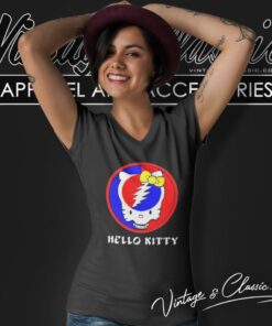 Grateful Dead Hello Kitty V Neck TShirt