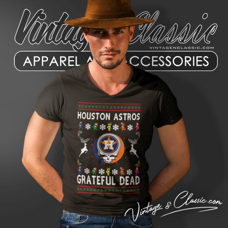 Grateful Dead Houston Astros Ugly Christmas V Neck TShirt Grateful Dead Houston Astros Ugly Christmas V Neck TShirt