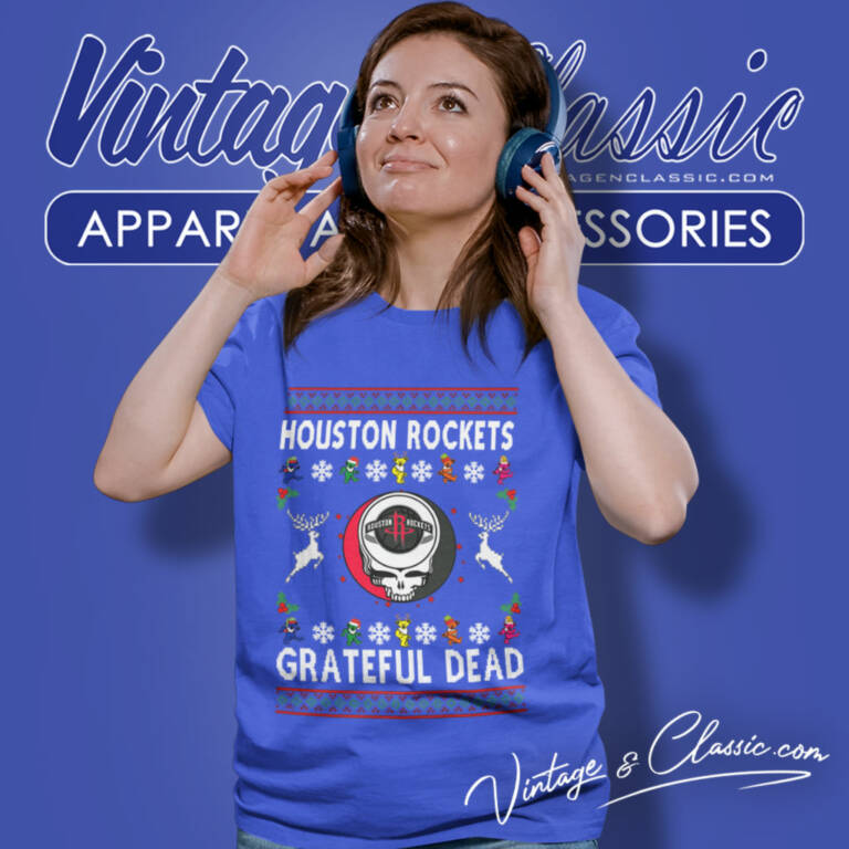 Grateful Dead Houston Rockets Ugly Christmas Women T Shirt Grateful Dead Houston Rockets Ugly Christmas Women T Shirt
